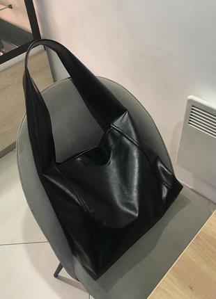 Сумка з екошкіри з однією ручкою  📎на магнітній кнопці 📎з внутрішньою кишенею 📎з розширеним дном