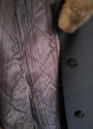 Винтажное добротное теплое шерстяное зимнее пальто, пошив.левской фабрики, маяк",164/1047 фото