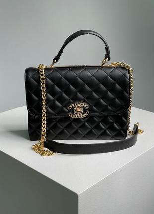 Женская сумка в стиле classic black/gold люкс качество2 фото