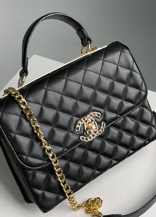 Женская сумка в стиле classic black/gold люкс качество8 фото
