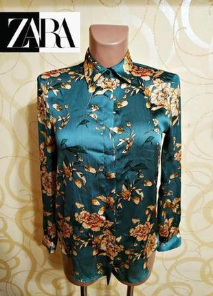 100.чудова блузка у красивий квітковий принт відомого бренду з іспанії zara