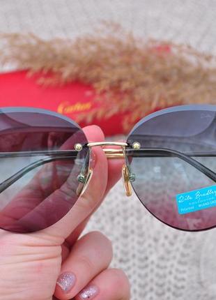 Красивые безоправные градиентные солнцезащитные очки rita bradley polarized rb9005 окуляри4 фото
