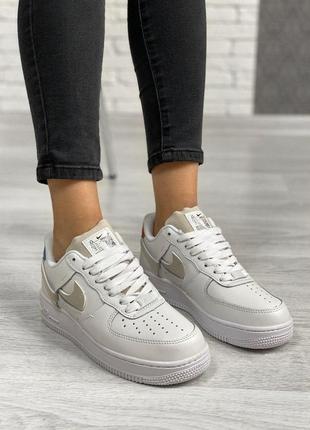 Кроссовки nike air force в белом цвете кожаные (36-40)😍