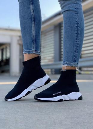 Speed trainer black white, женские кроссовки