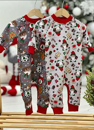 Ромпер новогодний утеплённый