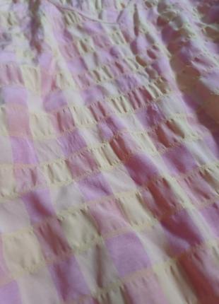 Плаття ярусне в горошок міді міні горох оверсайз із воланом рюшів3 фото