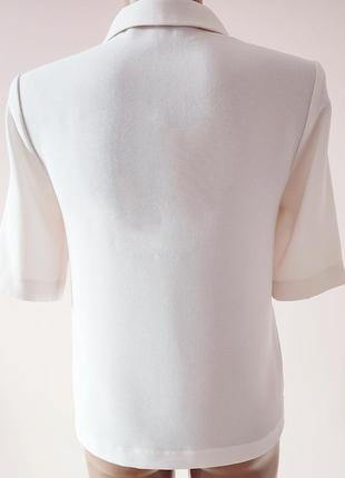 Блуза женская топ с молнией кофта zara trafaluc белая с контратной вставкой блуза классическая6 фото