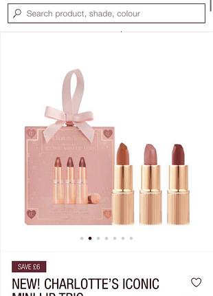 Набор помад charlotte tilbury iconic mini lip trio