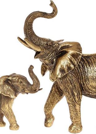 Декоративна статуетка "слон" 24.5х28 см, бронза2 фото