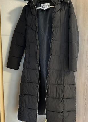 Зимняя женская куртка-пальто с капюшоном, черная, xs (s)3 фото
