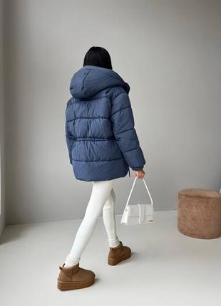 Зимова тепла куртка пуховик з капюшоном