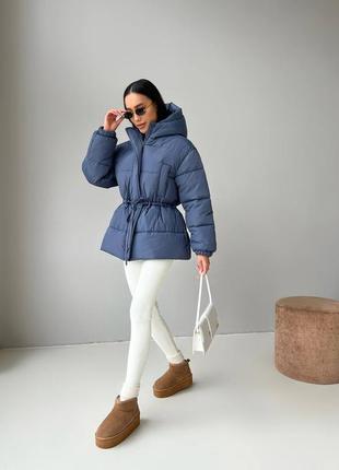 Зимова тепла куртка пуховик з капюшоном