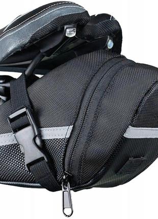 Підсідельна велосипедна сумка, велосумка 1l retoo s160 чорна