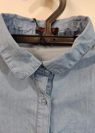 Рубашка под джинс женская jennyfer м светло синяя5 фото