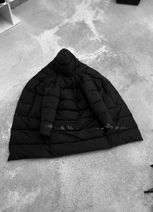 Куртка пуховик довга чорна2 фото