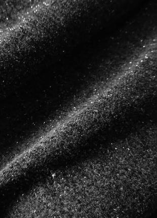 Шарф dennis by dennis basso италия дизайнерский чёрный длинный широкий шарф палантин глиттер2 фото