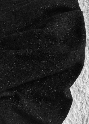 Шарф dennis by dennis basso италия дизайнерский чёрный длинный широкий шарф палантин глиттер