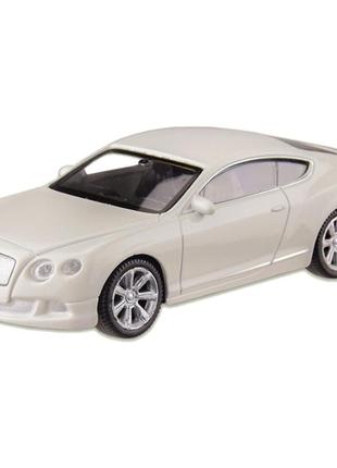 Машина металева bentley continental gt "welly" 44036cw масштаб 1:43 (білий)