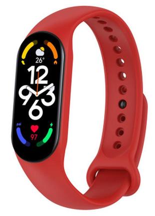 Ремешок для фитнес браслета becover silicone для xiaomi mi smart band 7 red (707485) - топ продаж!