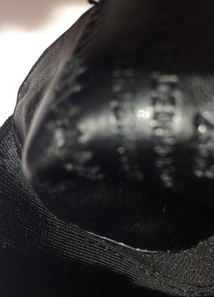 Жіночі чорні шкіряні черевики — челсі на товстій підошві zara7 фото