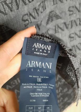 Шарф из шерсти "armani jeans"3 фото