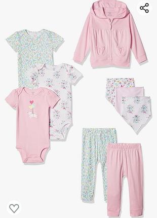 Большрй набор для девочки carter's baby girls 9-piece basic gift set