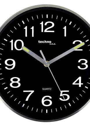 Часы настенные technoline black silver