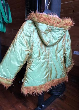 Wojcik 122 куртка пальто демисезон деми зеленая с капюшоном8 фото