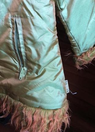 Wojcik 122 куртка пальто демисезон деми зеленая с капюшоном5 фото