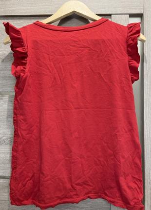 Красная футболка с прошвой италия 🇮🇹2 фото