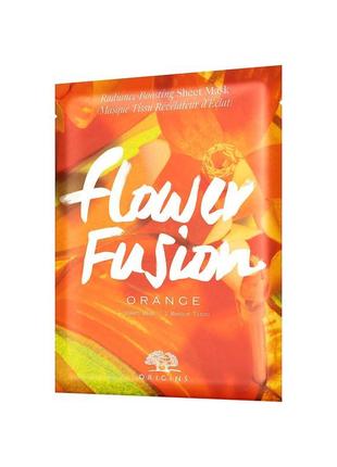 Origins flower fusion orange heet mask тканевая маска для лица придающая сияние коже