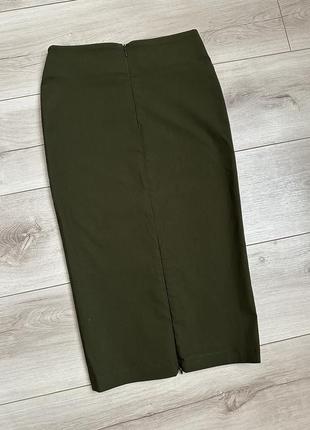 Юбка миди в цвете хаки