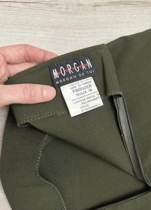 Юбка миди в цвете хаки5 фото