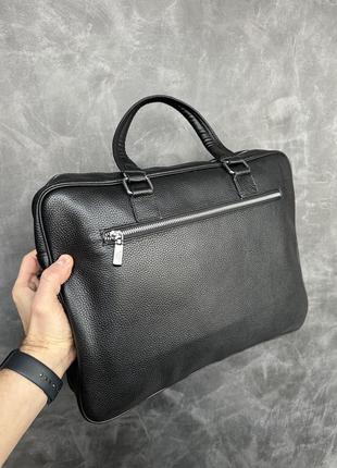 Мужская сумка для ноутбука портфель для документов кожаный armani2 фото