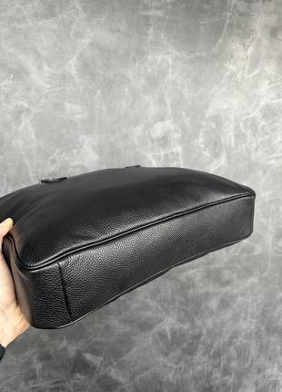 Мужская сумка для ноутбука портфель для документов кожаный armani3 фото