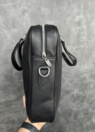 Мужская сумка для ноутбука портфель для документов кожаный armani5 фото