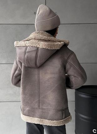 Sale! коллекция 2023-2024 дубленка с капюшоном женская зимняя с мехом тедди10 фото