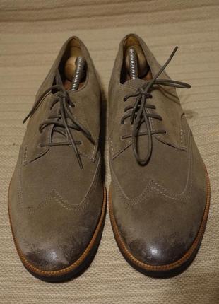 Гарні фірмові закриті замшеві туфлі в стилі used look clarks англія 44 1/2 р.3 фото