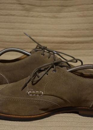 Гарні фірмові закриті замшеві туфлі в стилі used look clarks англія 44 1/2 р.8 фото