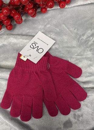Стильні рукавиці для дівчинки1 фото
