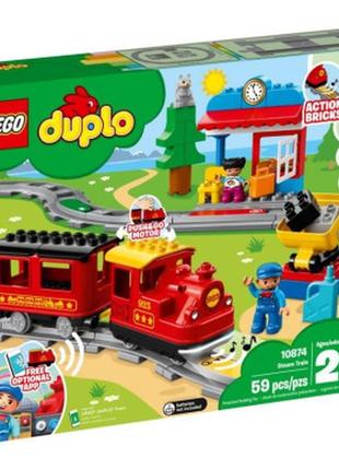 Конструктор lego duplo поезд на паровой тяге 59 деталей (10874)