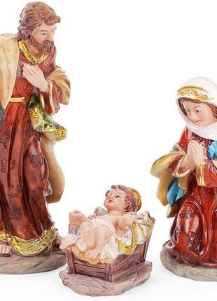 Різдвяний набір "святове сімейство" 3 фігури 16 см1 фото