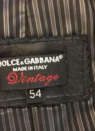 Кожаный пиджак dolce&gabbana италия размер 54. оригинал.3 фото