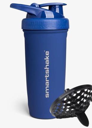 Шейкер спортивний smartshake металевий reforce stainless steel 30oz/900ml navy blue