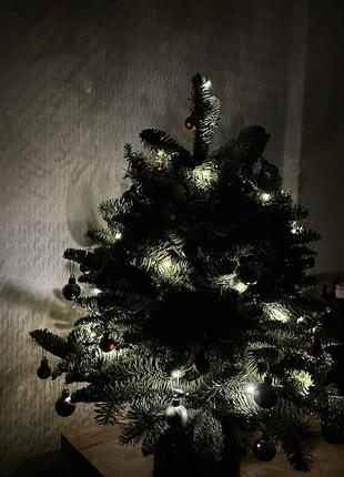 Нобилис. новогодний венок. венок из нбилиса. новогодняя елка разных размеров. елка из нбилиса.5 фото