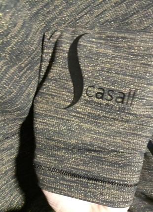 Casall skinny тренировки леггинсы с блеском! люрекс золото4 фото