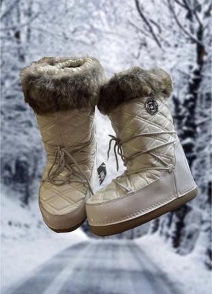 Зимние дутики сапоги луноходы perry winter-grip outdoor comfort gear высокие белые с мехом