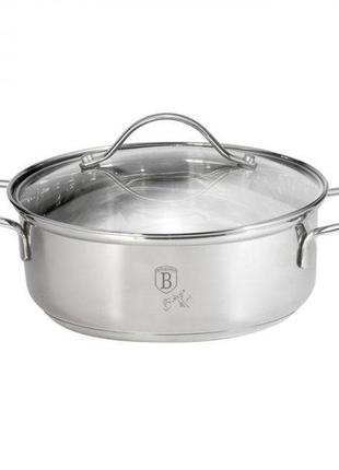 Кастрюля с крышкой berlinger haus silver jewellery collection bh-6282 7 л 28 см