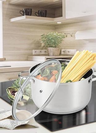 Кастрюля с крышкой maestro mr-3519 18 см