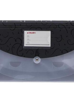 Папка на резинці а4 dl5226 4 відділення (чорний)